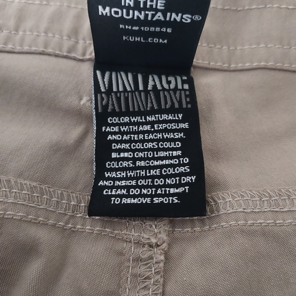 Kuhl Womens Splash 11 Inch Tan Cargo Shorts, Size 2 - Picture 3 of 7